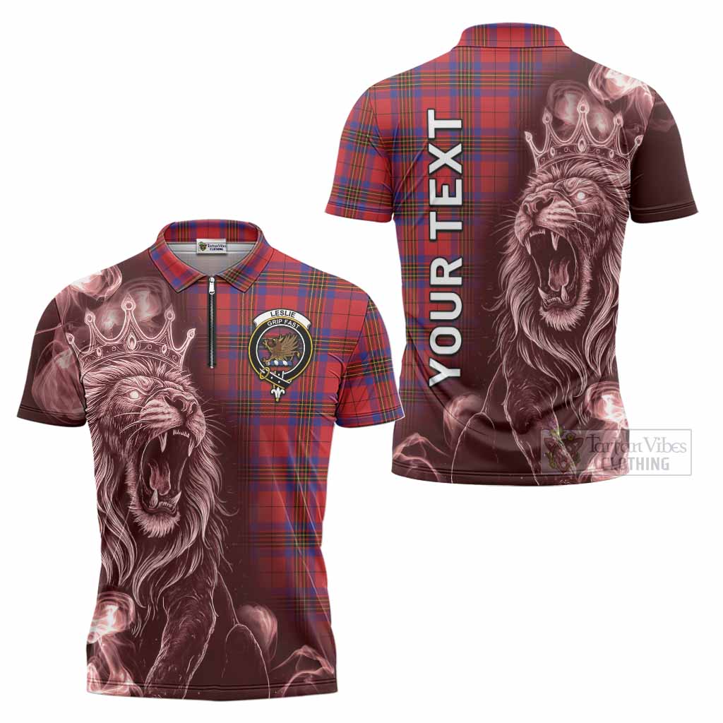 Leslie Tartan Zipper Polo Shirt Roaring Lion Heritage