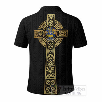 Lester Irish Coat of Arms Polo Shirt with Celtic Tree of Life Inspired