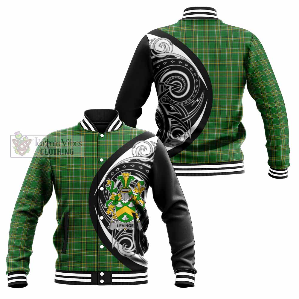 Tartan Vibes Clothing Levinge Irish Clan Baseball Jacket Celtic Circle Style