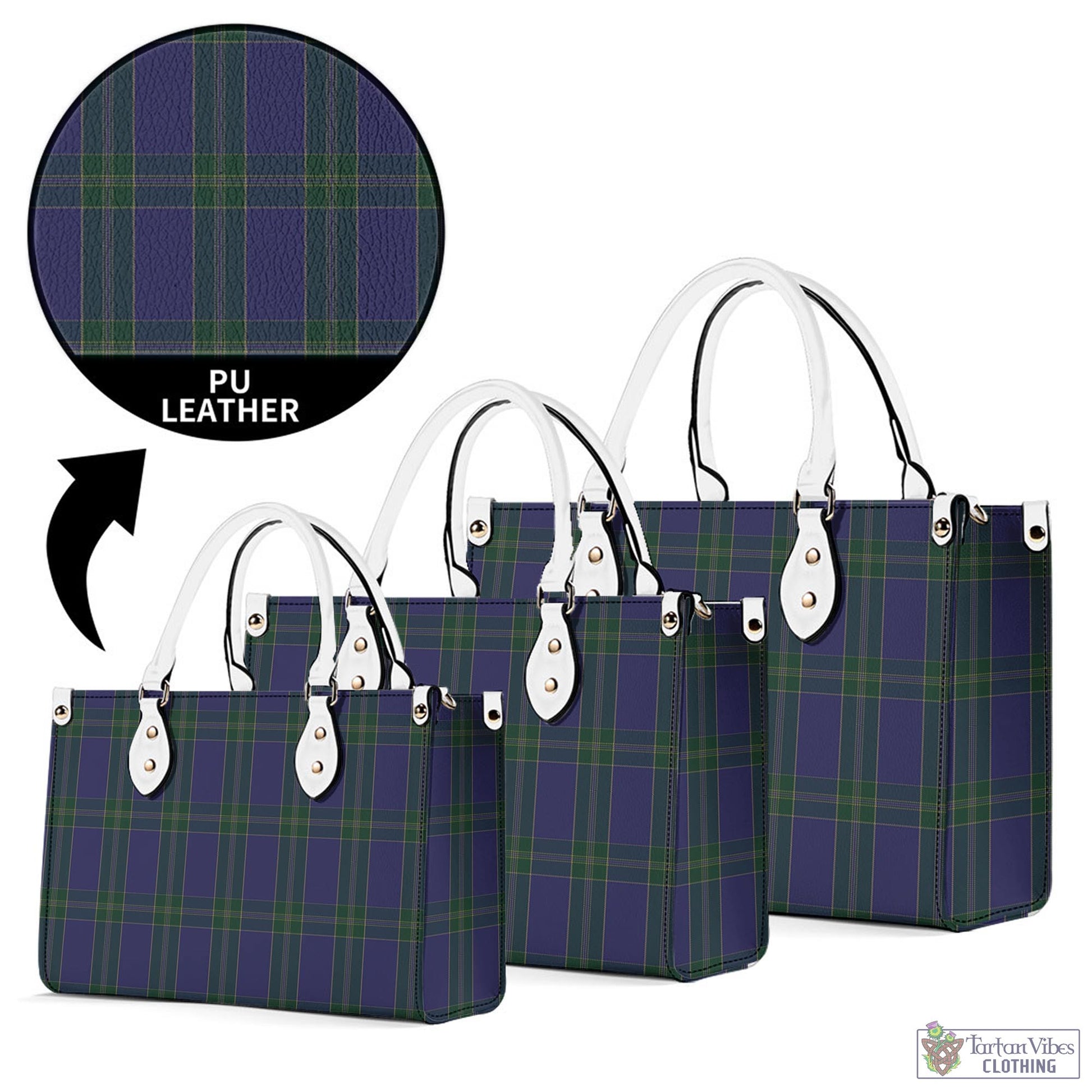 Tartan Vibes Clothing Lewis of Wales Tartan Luxury Leather Handbags