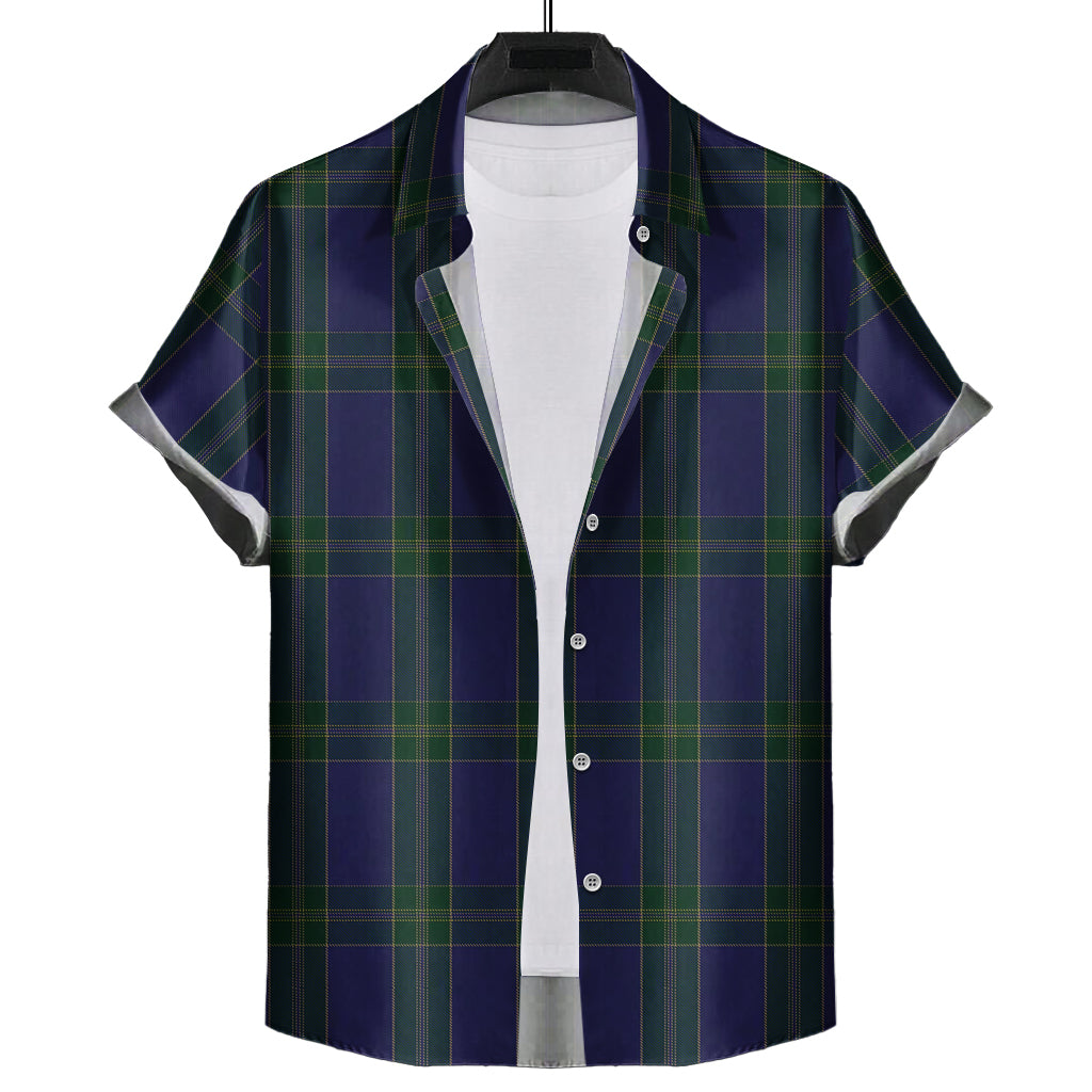 lewis-of-wales-tartan-short-sleeve-button-down-shirt