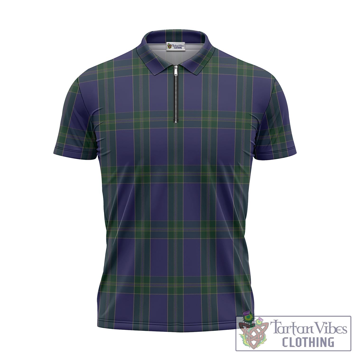 Lewis of Wales Tartan Zipper Polo Shirt - Tartan Vibes Clothing