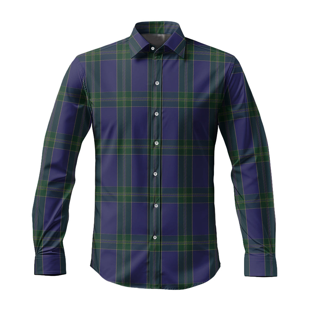 lewis-of-wales-tartan-long-sleeve-button-up-shirt