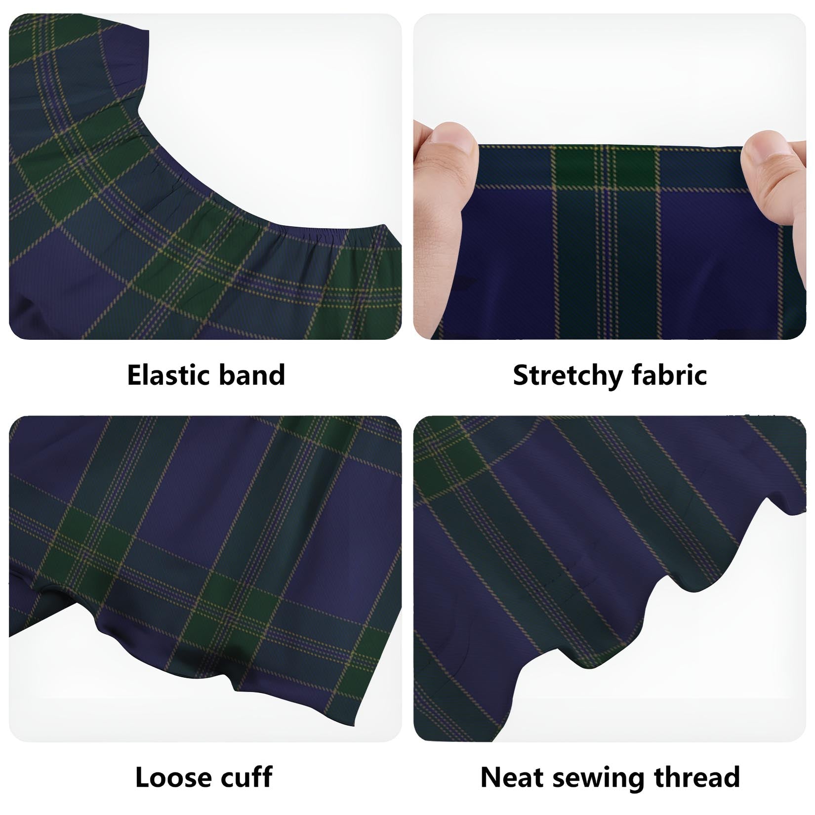 Lewis of Wales Tartan Off Shoulder Long Dress - Tartan Vibes Clothing