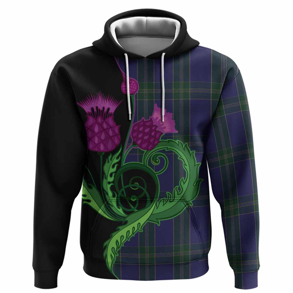 Lewis of Wales Tartan Hoodie Traditional Scottish Thistle