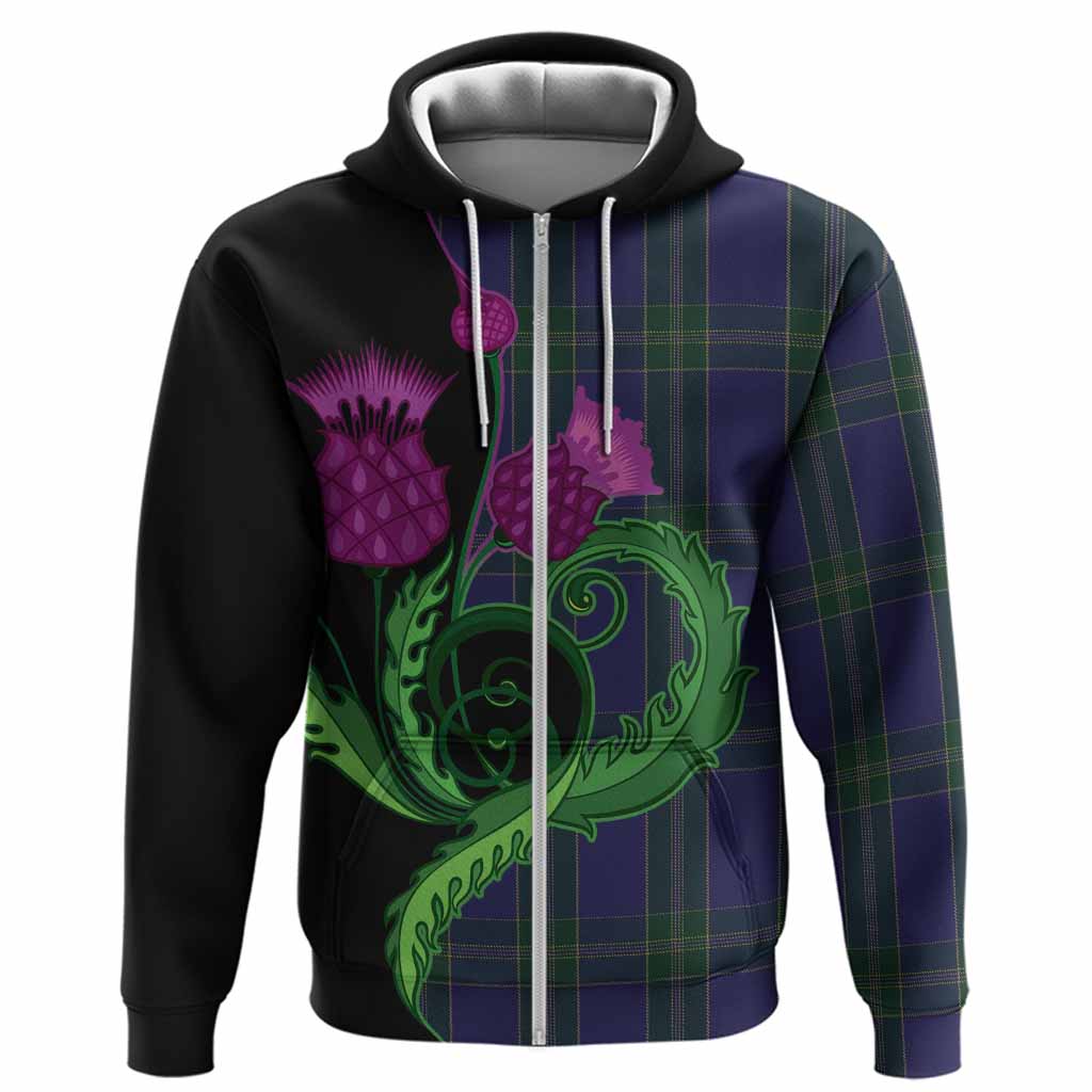 Lewis of Wales Tartan Hoodie Traditional Scottish Thistle