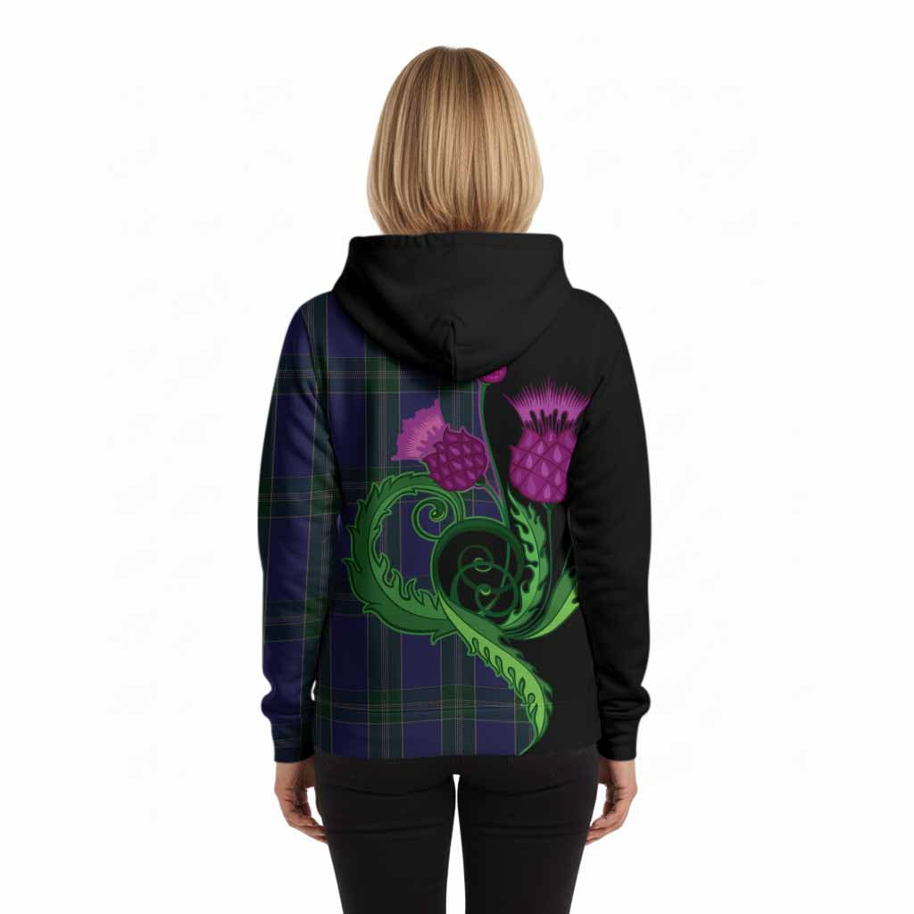 Lewis of Wales Tartan Hoodie Traditional Scottish Thistle