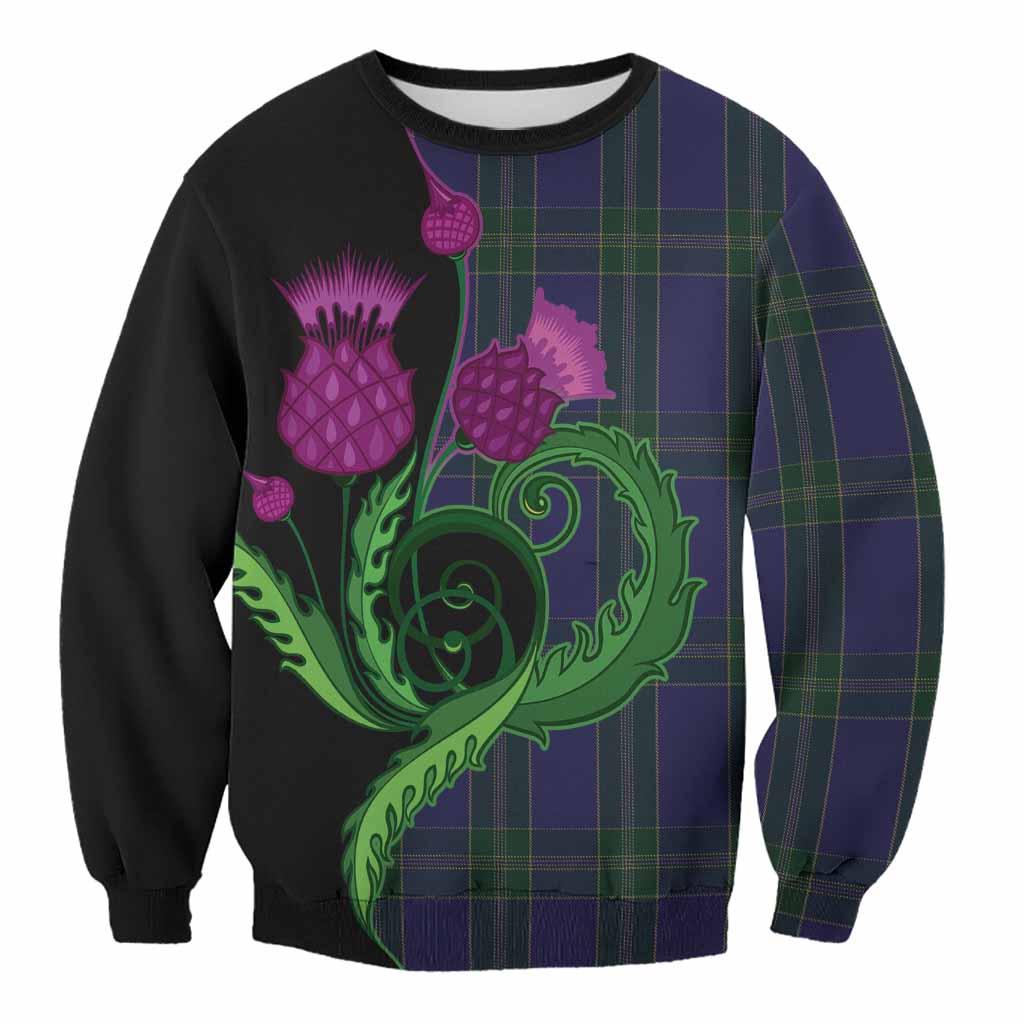 Lewis of Wales Tartan Sweatshirt Traditional Scottish Thistle