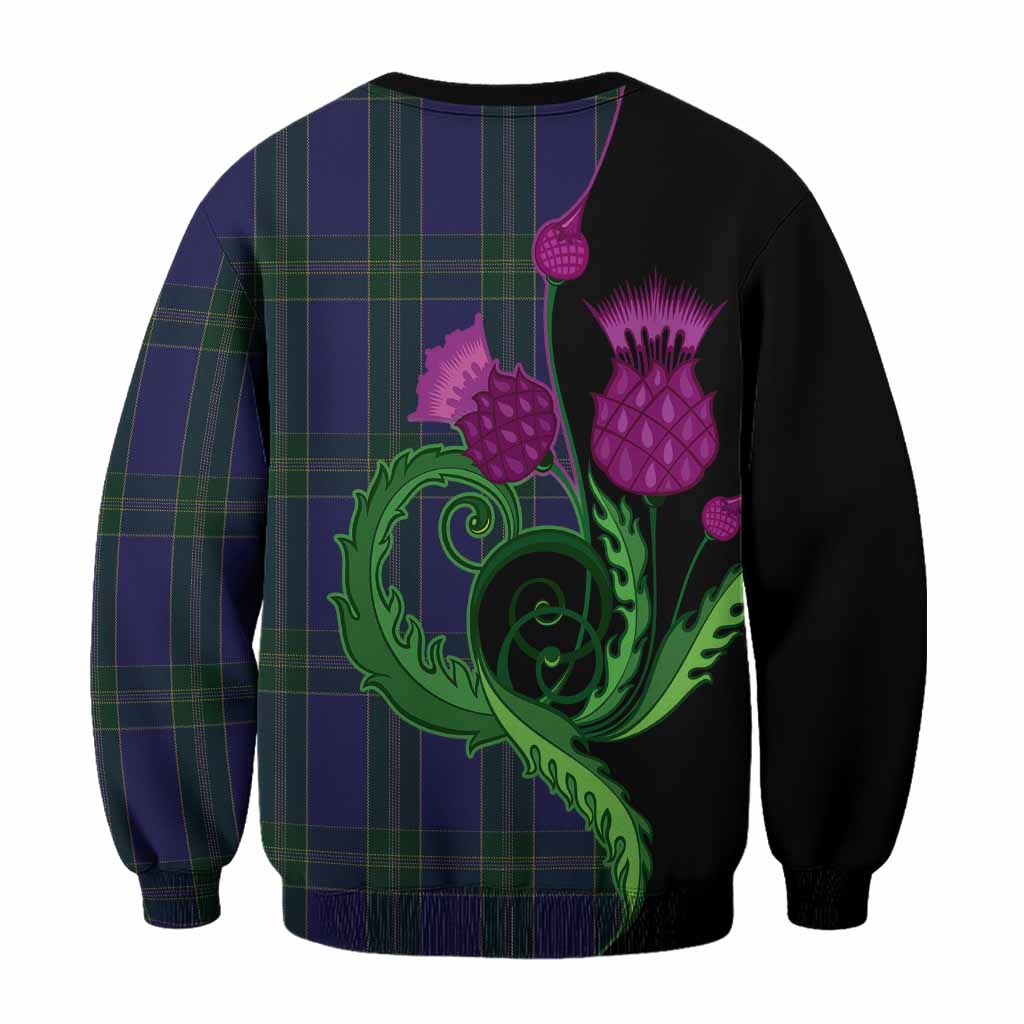 Lewis of Wales Tartan Sweatshirt Traditional Scottish Thistle