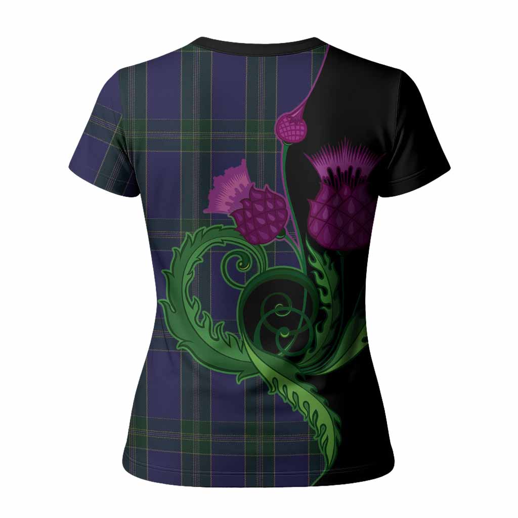 Lewis of Wales Tartan Women T shirt Traditional Scottish Thistle