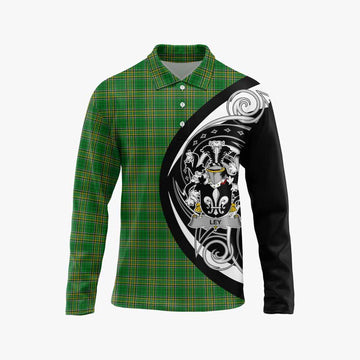 Ley Irish Clan Long Sleeve Polo Shirt Celtic Circle Style Unisex - Tartan Vibes Clothing