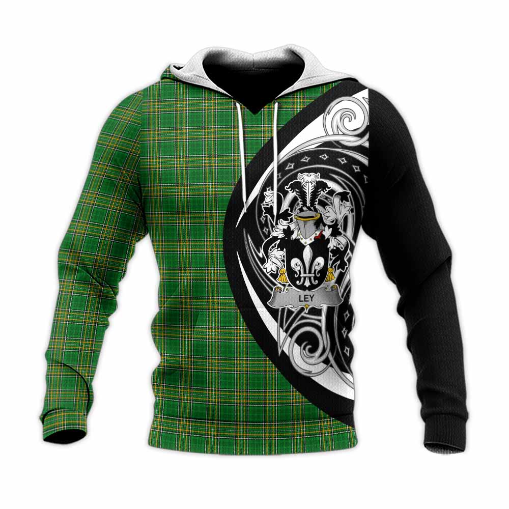 Ley Irish Clan Knitted Hoodie Celtic Circle Style Unisex Knitted Pullover Hoodie - Tartan Vibes Clothing