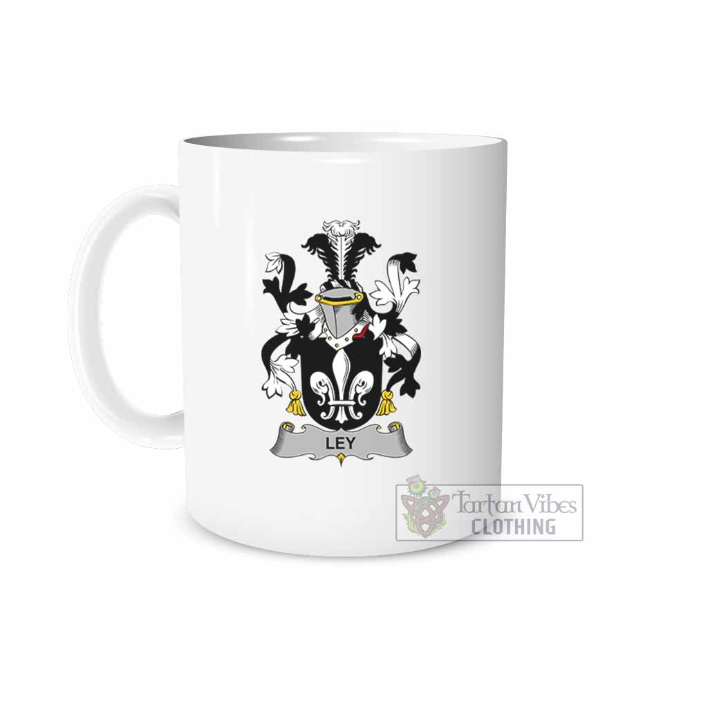 Ley Irish Clan Coat of Arms Ceramic Mug White - 2D-tartanvibesclothing