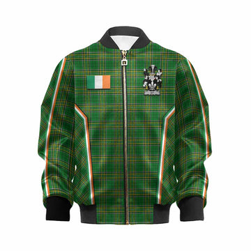 Ley Irish Clan Coat of Arm Tartan Kid Bomber Jacket Flag Style