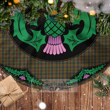 Tartan Vibes Clothing Limerick County Ireland Tartan Christmas Tree Skirt Scottish Thistle Style