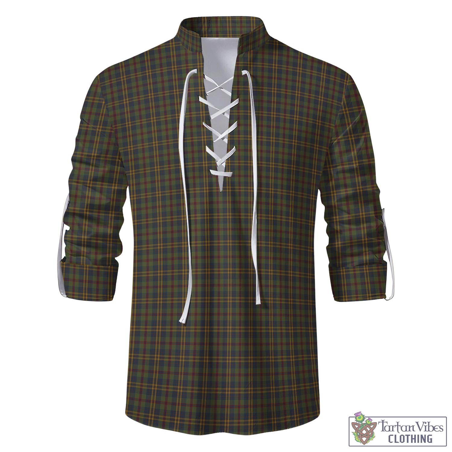 Tartan Vibes Clothing Limerick County Ireland Tartan Men's Scottish Traditional Jacobite Ghillie Kilt Shirt