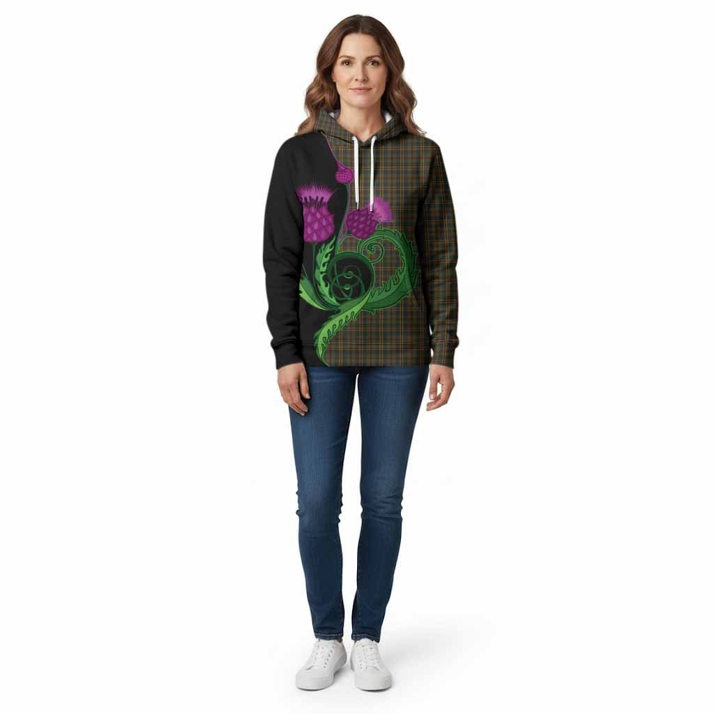 Limerick County Ireland Tartan Cotton Hoodie Traditional Scottish Thistle