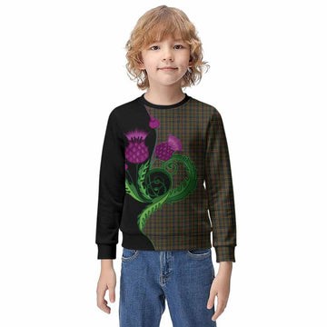 Limerick County Ireland Tartan Kid Knitted Sweatshirt Traditional Scottish Thistle