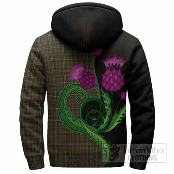 Limerick County Ireland Tartan Sherpa Hoodie Traditional Scottish Thistle