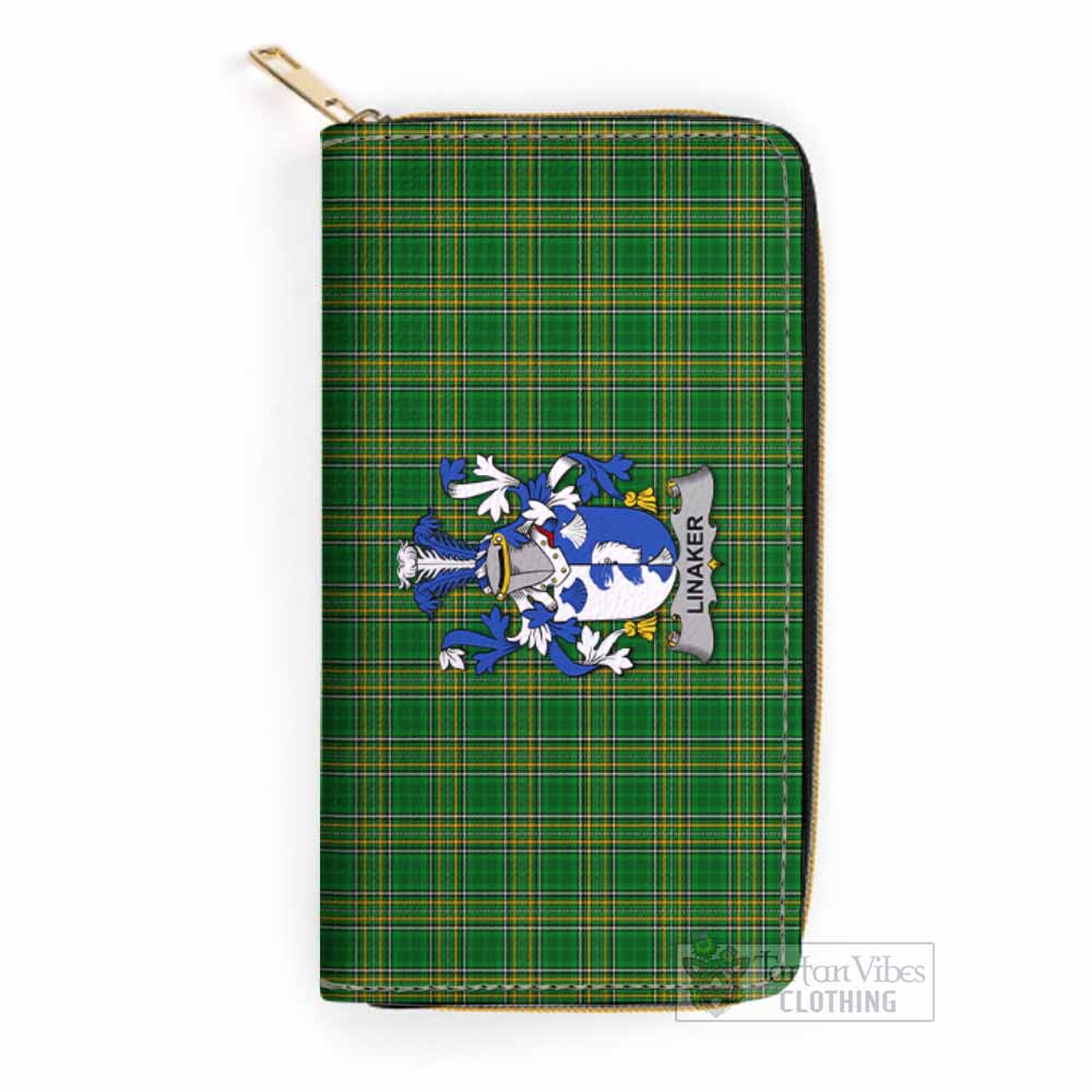 Linaker Irish Clan Tartan Women's Leather Wallet with Coat of Arms One Size 19.7*10.5*3.5 cm - Tartan Vibes Clothing