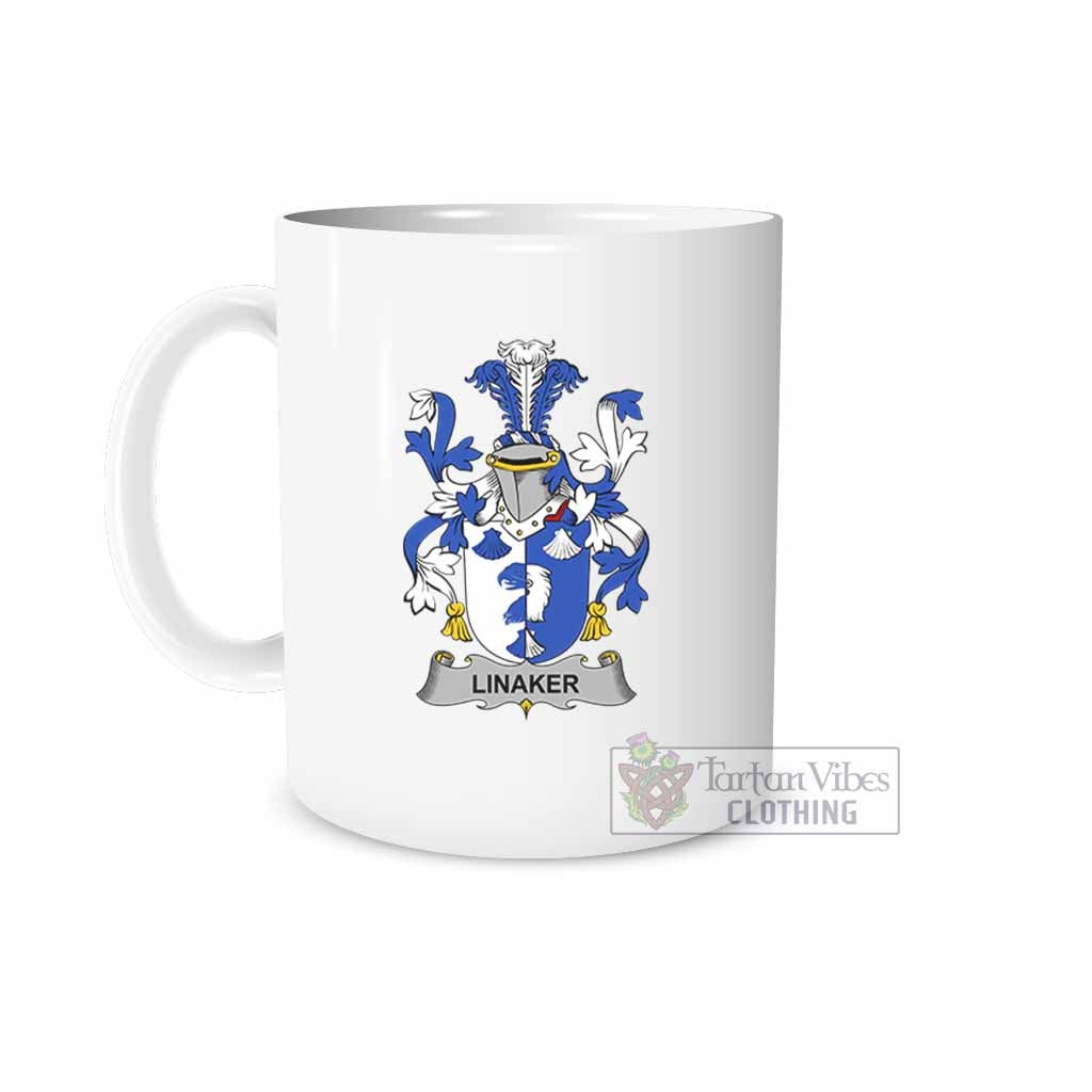 Linaker Irish Clan Coat of Arms Ceramic Mug White - 2D-tartanvibesclothing