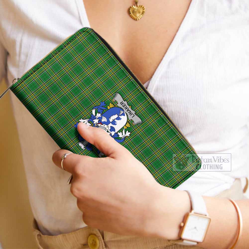 Linaker Irish Clan Tartan Women's Leather Wallet with Coat of Arms - Tartan Vibes Clothing
