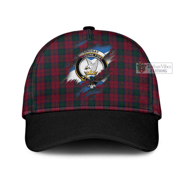 Lindsay Tartan Classic Cap with Family Crest In Me Style