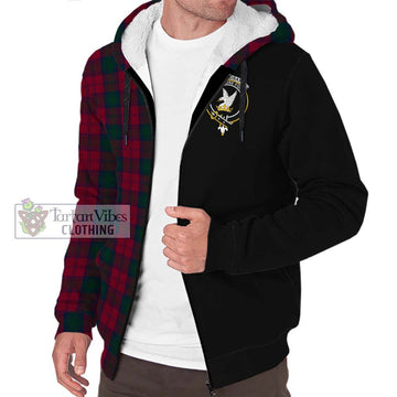 Lindsay Tartan Sherpa Hoodie with Family Crest and Half Of Me Style