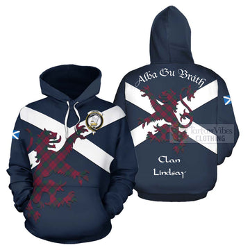 Lindsay Tartan Lion Rampant Hoodie Proudly Display Your Heritage with Alba Gu Brath and Clan Name