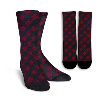 Lindsay Tartan Crew Socks Cross Style