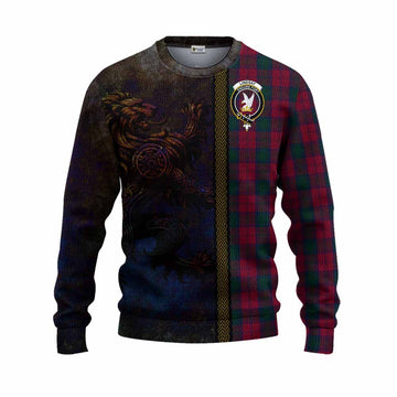 Tartan Vibes Clothing Lindsay Tartan Family Crest Knitted Sweater Alba Gu Brath Be Brave Lion Ancient Style