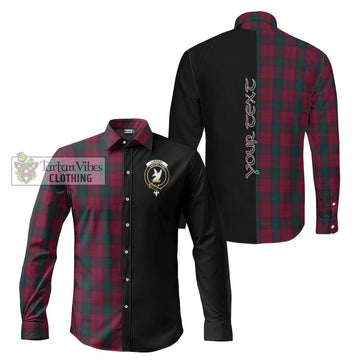 Lindsay Tartan Long Sleeve Button Shirt with Family Crest and Half Of Me Style