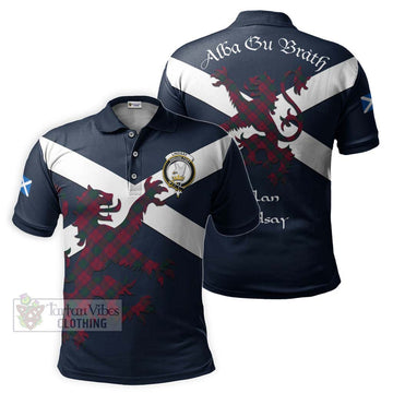 Lindsay Tartan Lion Rampant Polo Shirt Proudly Display Your Heritage with Alba Gu Brath and Clan Name