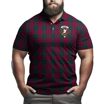 Lindsay Tartan Men's Polo Shirt with Family Crest