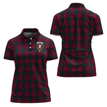 Lindsay Tartan Polo Shirt with Family Crest For Women Women - Tartan Vibes Clothing