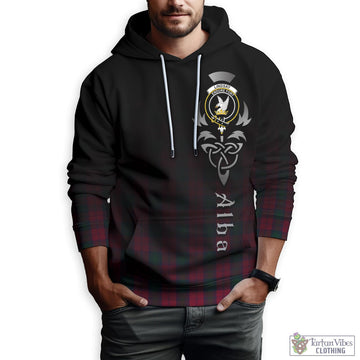 Tartan Vibes Clothing Lindsay Tartan Hoodie Featuring Alba Gu Brath Family Crest Celtic Inspired