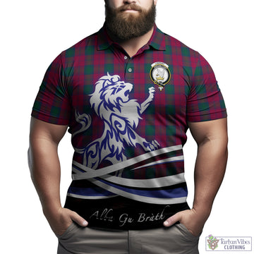 Lindsay Tartan Polo Shirt with Alba Gu Brath Regal Lion Emblem