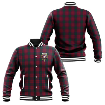 Lindsay Tartan Baseball Jacket with Family Crest