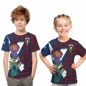 Tartan Vibes Clothing Lindsay Tartan Family Crest Kid T-Shirt Scottish Thistle Celtic Inspired