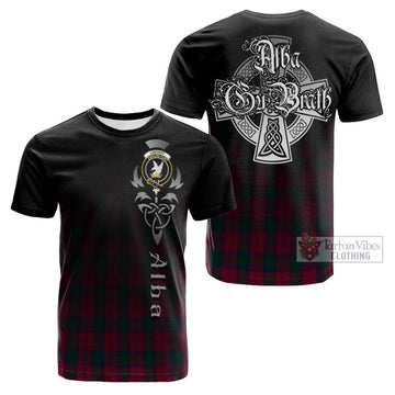 Tartan Vibes Clothing Lindsay Tartan Cotton T-shirt Featuring Alba Gu Brath Family Crest Celtic Inspired