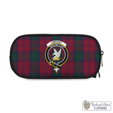 Lindsay Tartan Pen and Pencil Case with Family Crest