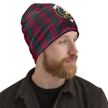 Lindsay Tartan Beanies Hat with Family Crest