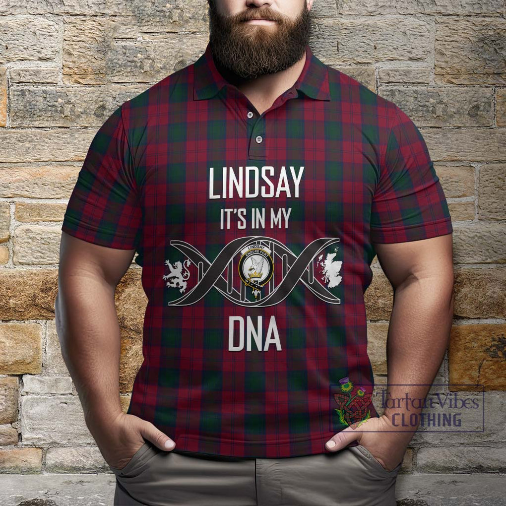 Lindsay Tartan Polo Shirt with Family Crest DNA In Me Style Kid - Tartanvibesclothing Shop