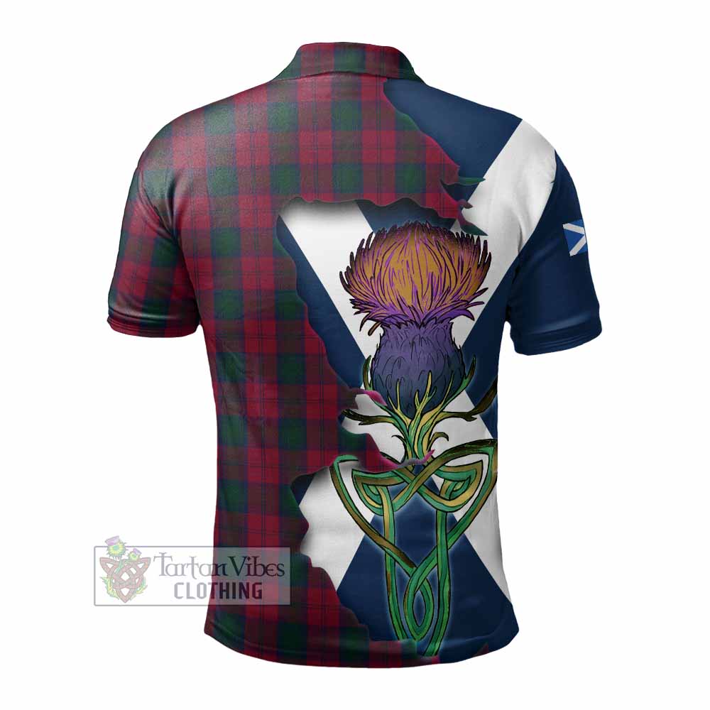 Tartan Vibes Clothing Lindsay Tartan Family Crest Polo Shirt Scottish Thistle Celtic Inspired
