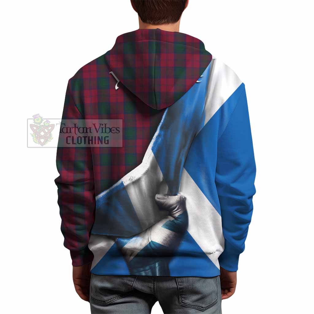 Tartan Vibes Clothing Lindsay Tartan Hoodie with Family Crest Scotland Patriotic Style