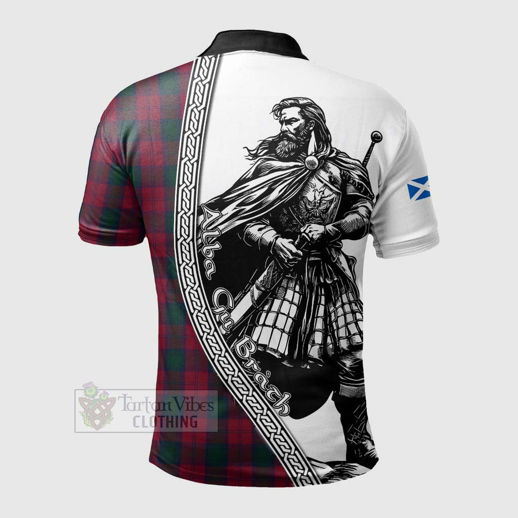 Tartan Vibes Clothing Lindsay Tartan Clan Crest Polo Shirt with Highlander Warrior Celtic Style