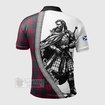Lindsay Tartan Clan Crest Polo Shirt with Highlander Warrior Celtic Style