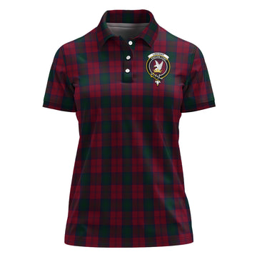 Lindsay Tartan Polo Shirt with Family Crest For Women - Tartan Vibes Clothing