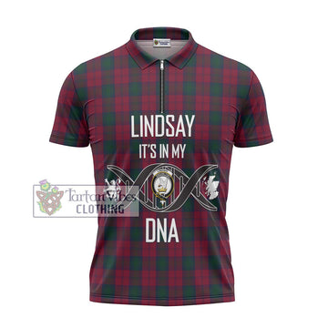 Lindsay Tartan Zipper Polo Shirt with Family Crest DNA In Me Style