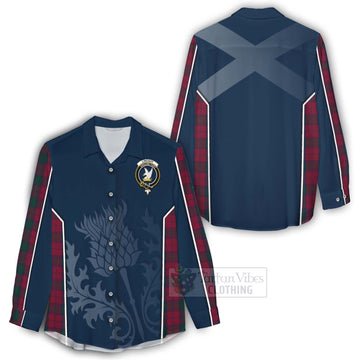Tartan Vibes Clothing Lindsay Tartan Women's Casual Shirt with Family Crest and Scottish Thistle Vibes Sport Style
